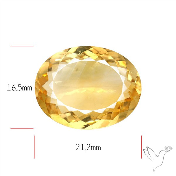 Citrine Faceted Yellow Fine Gemstone Rare Large Sized