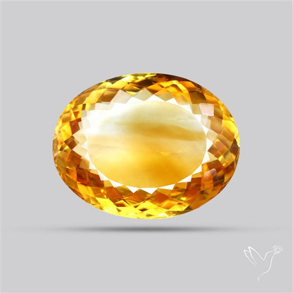 Citrine Faceted Yellow Fine Gemstone Rare Large Sized