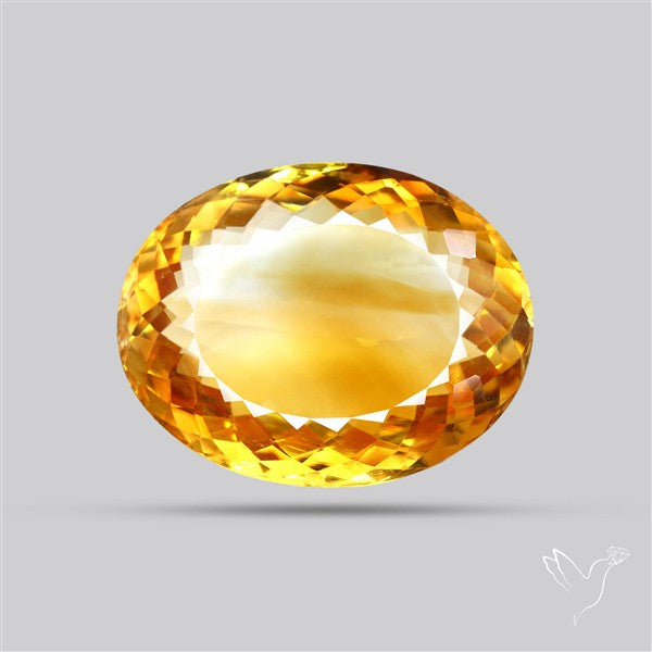 Citrine Faceted Yellow Fine Gemstone Rare Large Sized