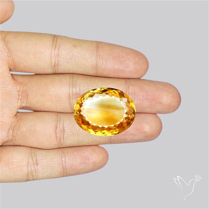 Citrine Faceted Yellow Fine Gemstone Rare Large Sized