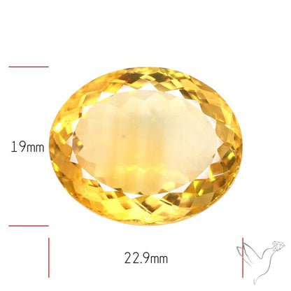 Citrine Faceted Yellow Fine Gemstone Rare Large Sized