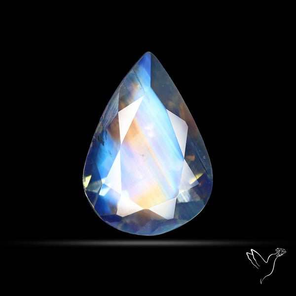 Indian Rainbow Moonstone Faceted Fine Gemstone High Grade