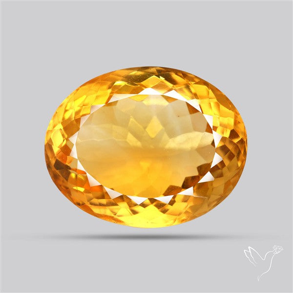 Citrine Faceted Yellow Fine Gemstone Rare Large Sized