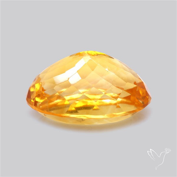 Citrine Faceted Yellow Fine Gemstone Rare Large Sized