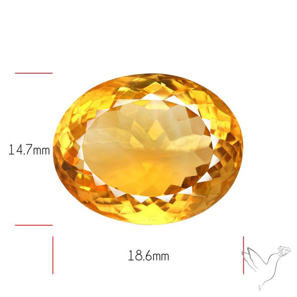 Citrine Faceted Yellow Fine Gemstone Rare Large Sized