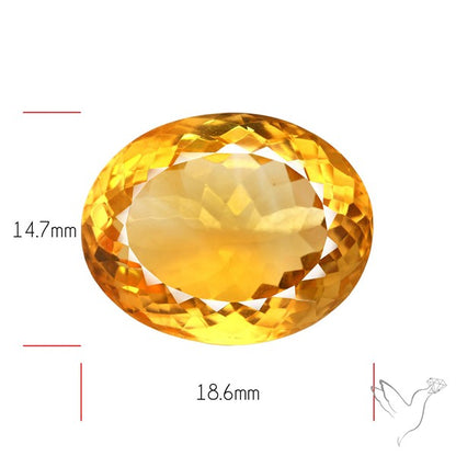 Citrine Faceted Yellow Fine Gemstone Rare Large Sized