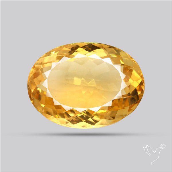 Citrine Faceted Yellow Fine Gemstone Rare Large Sized