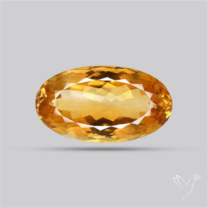 Citrine Faceted Yellow Fine Gemstone Rare Large Sized