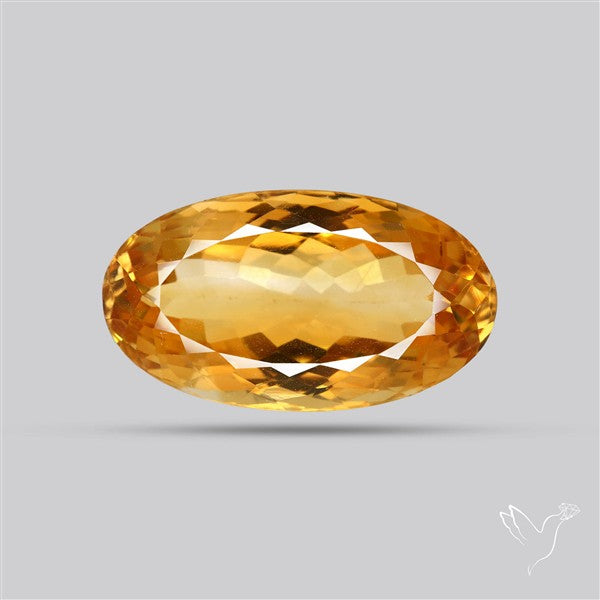 Citrine Faceted Yellow Fine Gemstone Rare Large Sized