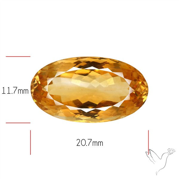 Citrine Faceted Yellow Fine Gemstone Rare Large Sized