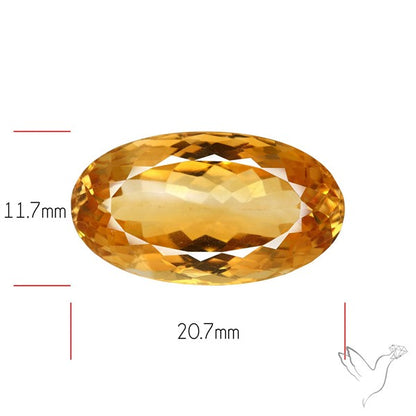 Citrine Faceted Yellow Fine Gemstone Rare Large Sized