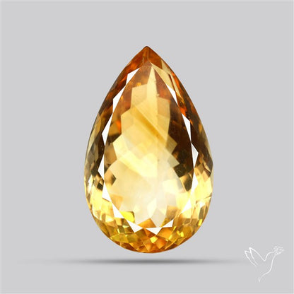 Citrine Faceted Yellow Fine Gemstone Rare Large Sized