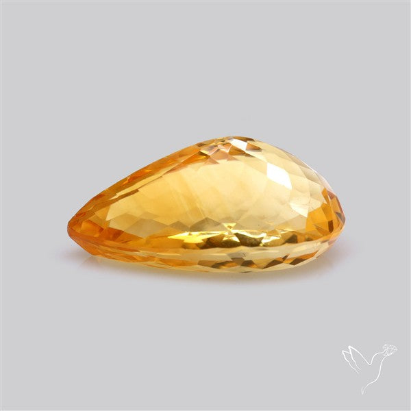 Citrine Faceted Yellow Fine Gemstone Rare Large Sized