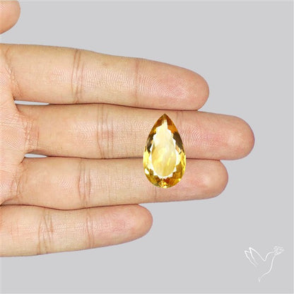 Citrine Faceted Yellow Fine Gemstone Rare Large Sized