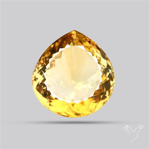 Citrine Faceted Yellow Fine Gemstone Rare Large Sized