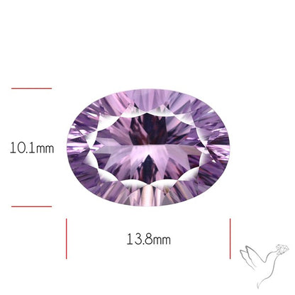 Concave Cut Amethyst Fine Gemstone