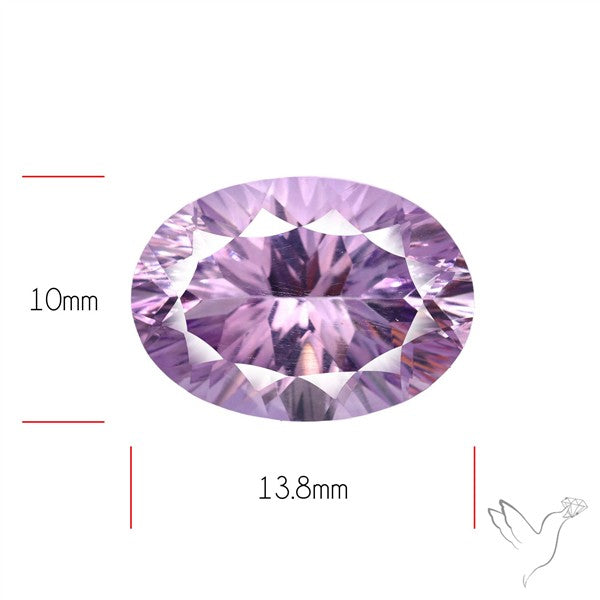 Concave Cut Amethyst Fine Gemstone