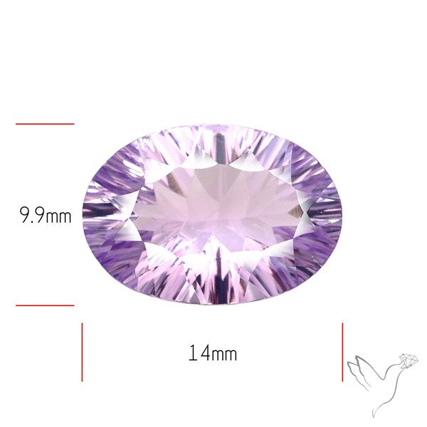 Concave Cut Amethyst Fine Gemstone
