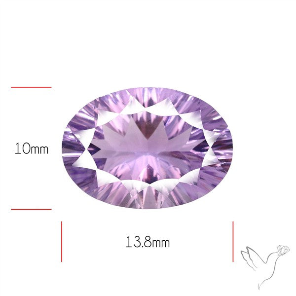 Concave Cut Amethyst Fine Gemstone