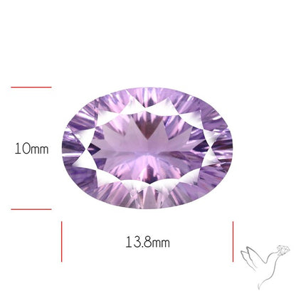Concave Cut Amethyst Fine Gemstone
