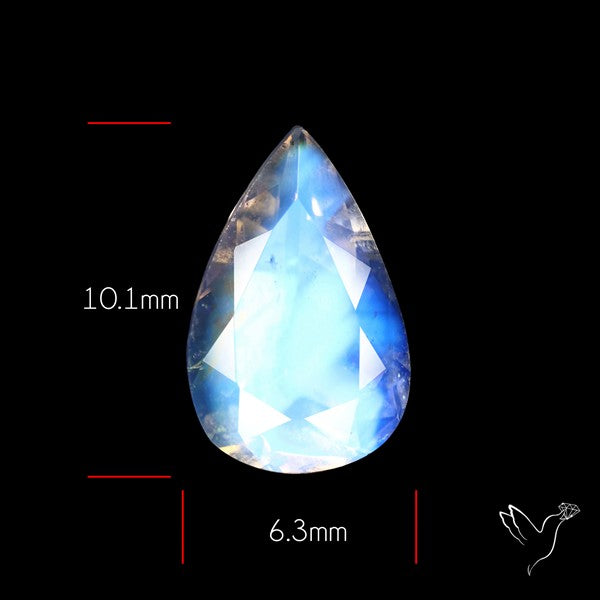 Indian Rainbow Moonstone Faceted Fine Gemstone High Grade