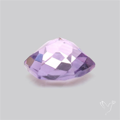 Checker Faceted Amethyst Hexagon Fine Amethyst Gemstone