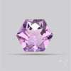Checker Faceted Amethyst Hexagon Fine Amethyst Gemstone