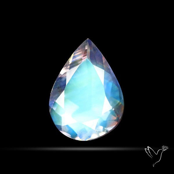 Clean Madagascar Rainbow Moonstone Faceted Fine Gemstone High Grade