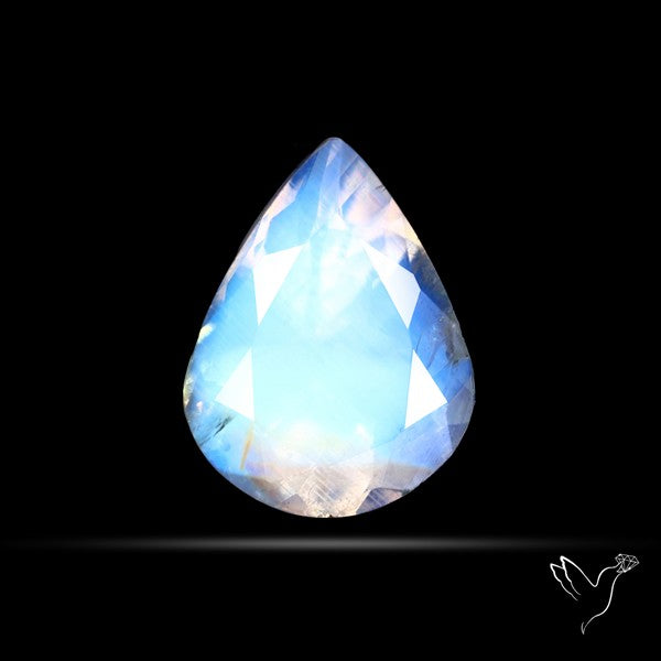AAA Indian Rainbow Moonstone Faceted Fine Gemstone High Grade