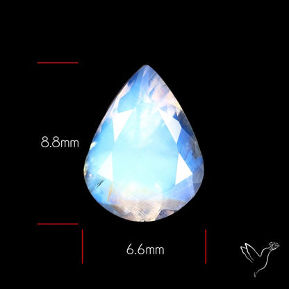 AAA Indian Rainbow Moonstone Faceted Fine Gemstone High Grade