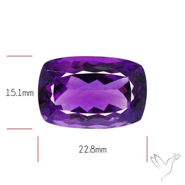 Russian Amethyst Vivid Purple Faceted Fine Gemstone Rare Large Sized