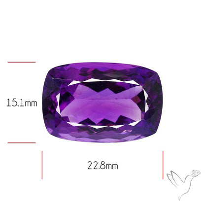 Russian Amethyst Vivid Purple Faceted Fine Gemstone Rare Large Sized
