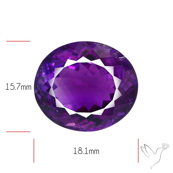 Russian Amethyst Vivid Purple Faceted Fine Gemstone Rare Large Sized