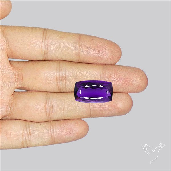 Russian Amethyst Vivid Purple Faceted Fine Gemstone Rare Large Sized