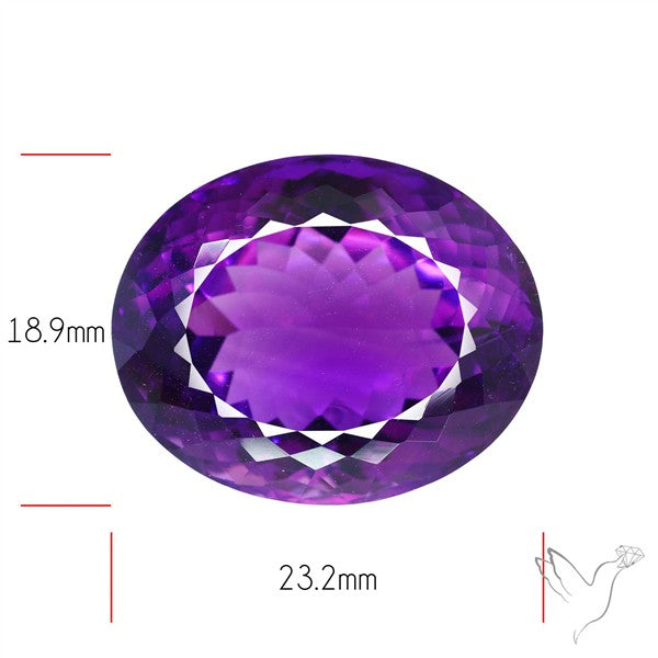Russian Amethyst Vivid Purple Faceted Fine Gemstone Rare Large Sized