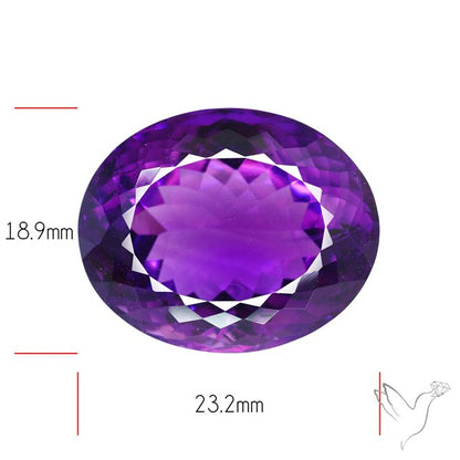 Russian Amethyst Vivid Purple Faceted Fine Gemstone Rare Large Sized