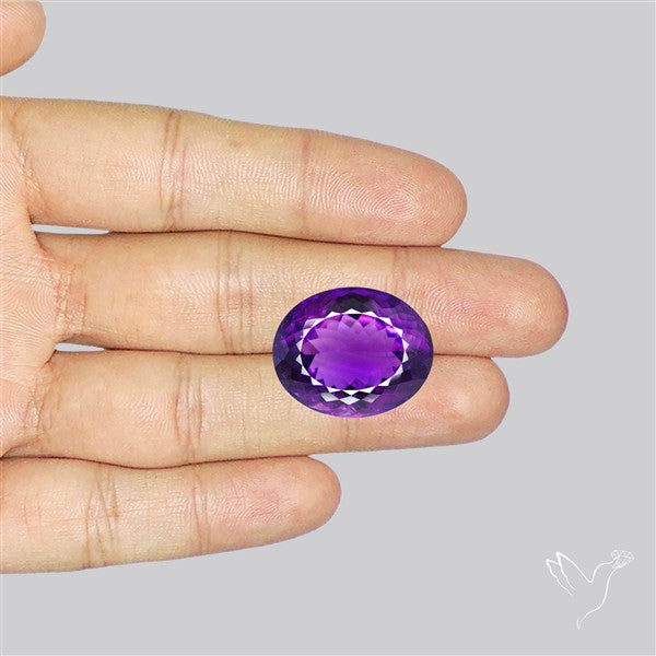 Russian Amethyst Vivid Purple Faceted Fine Gemstone Rare Large Sized