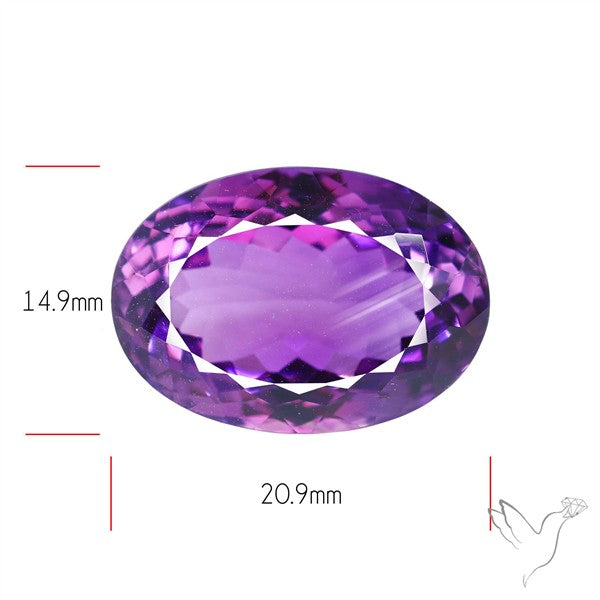 Russian Amethyst Vivid Purple Faceted Fine Gemstone Rare Large Sized