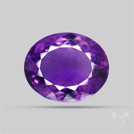 Russian Amethyst Vivid Purple Faceted Fine Gemstone Rare Large Sized