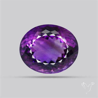 Russian Amethyst Vivid Purple Faceted Fine Gemstone Rare Large Sized