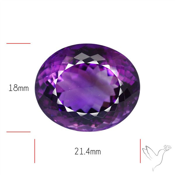 Russian Amethyst Vivid Purple Faceted Fine Gemstone Rare Large Sized