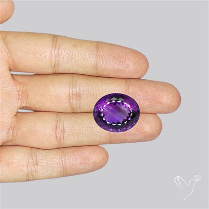 Russian Amethyst Vivid Purple Faceted Fine Gemstone Rare Large Sized
