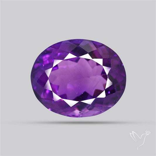 Russian Amethyst Vivid Purple Faceted Fine Gemstone Rare Large Sized
