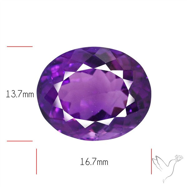 Russian Amethyst Vivid Purple Faceted Fine Gemstone Rare Large Sized