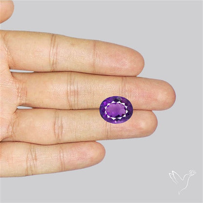Russian Amethyst Vivid Purple Faceted Fine Gemstone Rare Large Sized