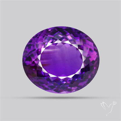 Russian Amethyst Vivid Purple Faceted Fine Gemstone Rare Large Sized