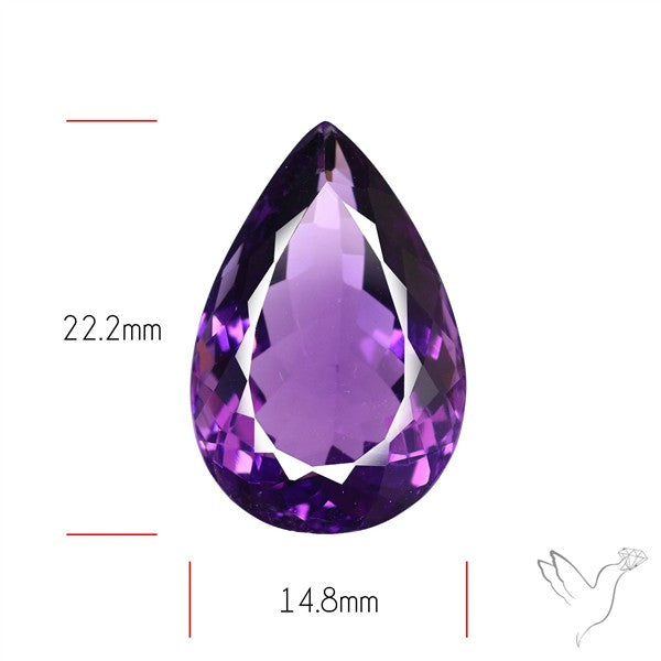 Russian Amethyst Vivid Purple Faceted Fine Gemstone Rare Large Sized