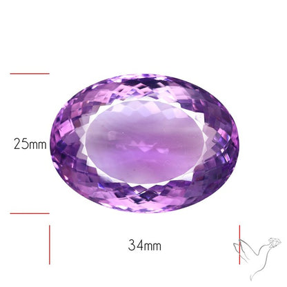 Brazilian Amethyst Clear Large Faceted Fine Gemstone
