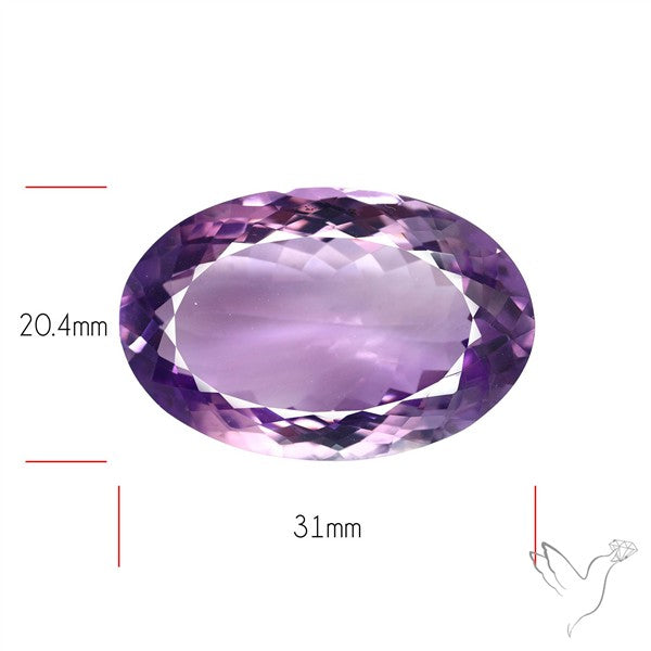 Brazilian Amethyst Clear Large Faceted Fine Gemstone