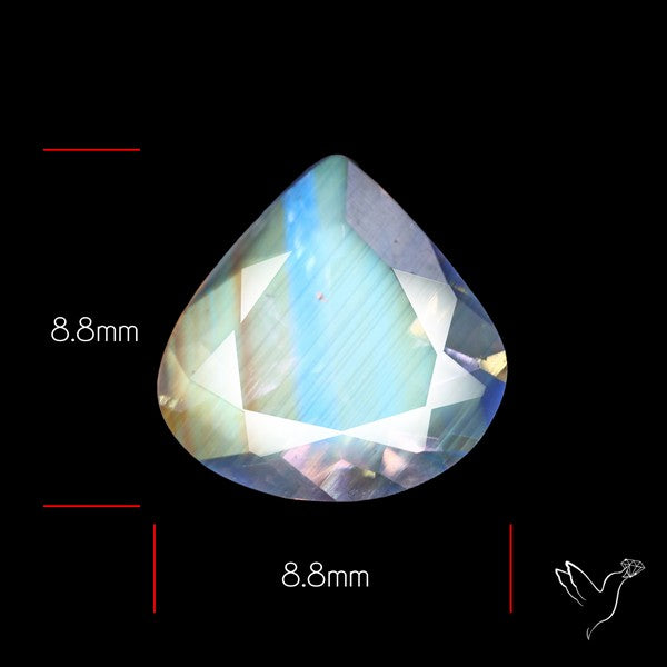 Indian Rainbow Moonstone Faceted Fine Gemstone High Grade